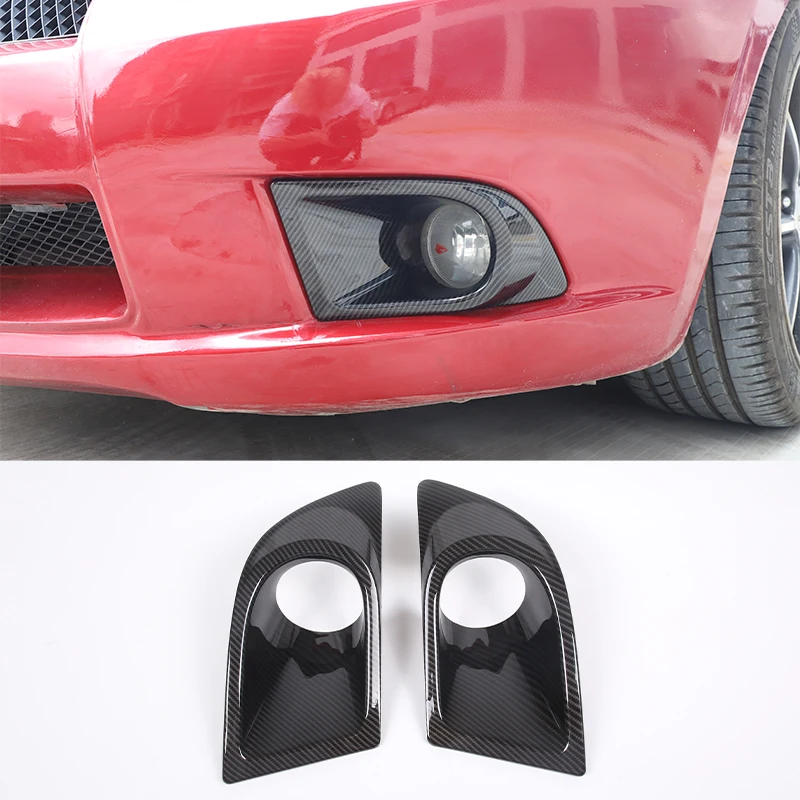 

2pcs Car Front Bumper Fog Lamp Frame Decoration Lampshade Trim Cover Housing For Mitsubishi Eclipse 2006-2011 Car Accessories