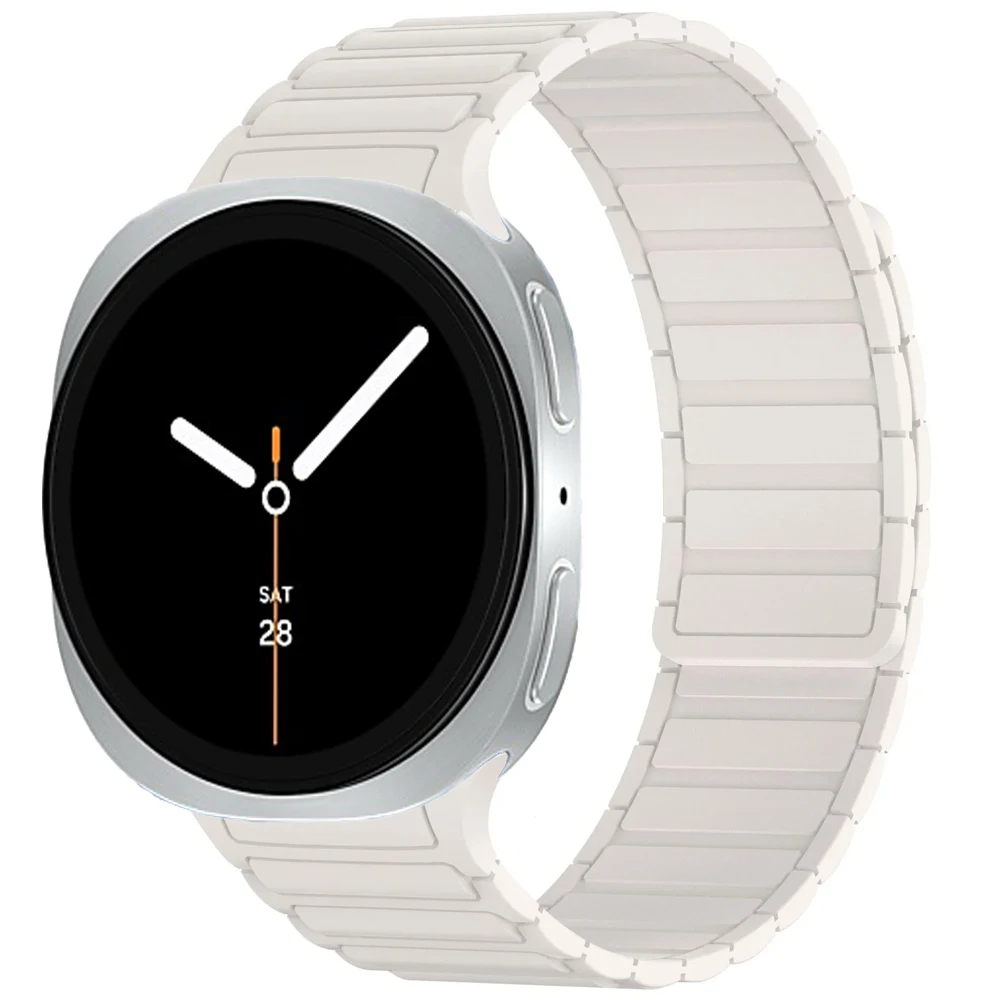 Correa de silicona sin huecos para Samsung Galaxy Watch 8, pulsera magnética de 40mm y 44mm, Correa para Galaxy Watch 8, pulsera clásica de 46mm