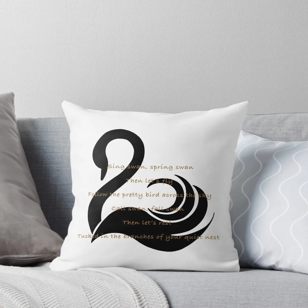 Black Swan Poem Throw Pillow Plaid Sofa Throw Pillow Christmas Pillow Cases