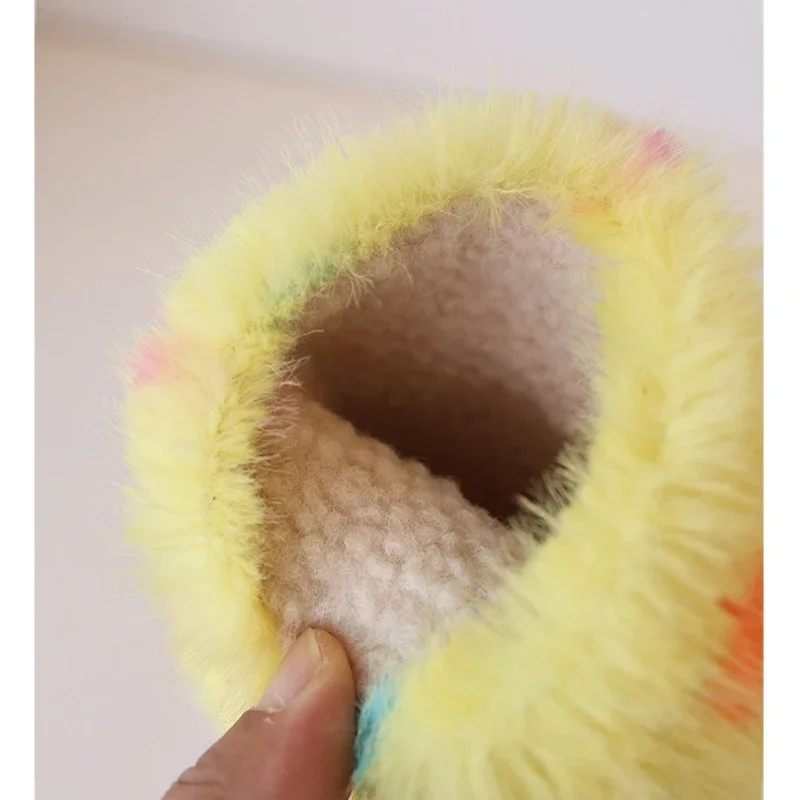 أحذية الموضة للفتيات ليوبارد طباعة زيبرا الغزلان الاطفال الثلوج الأحذية الدافئة الاصطناعي صوف الضأن الأطفال حذاء من الجلد