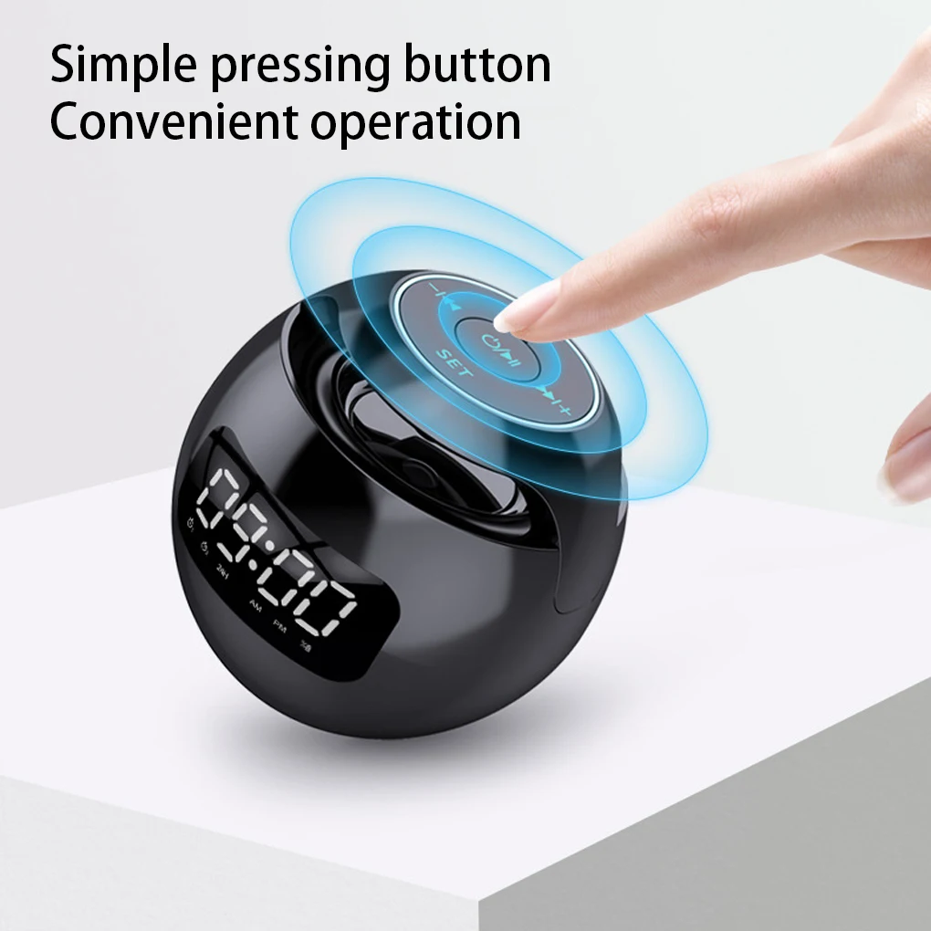 Alto-falante despertador digital reprodutor de música multiuso rosa inglês