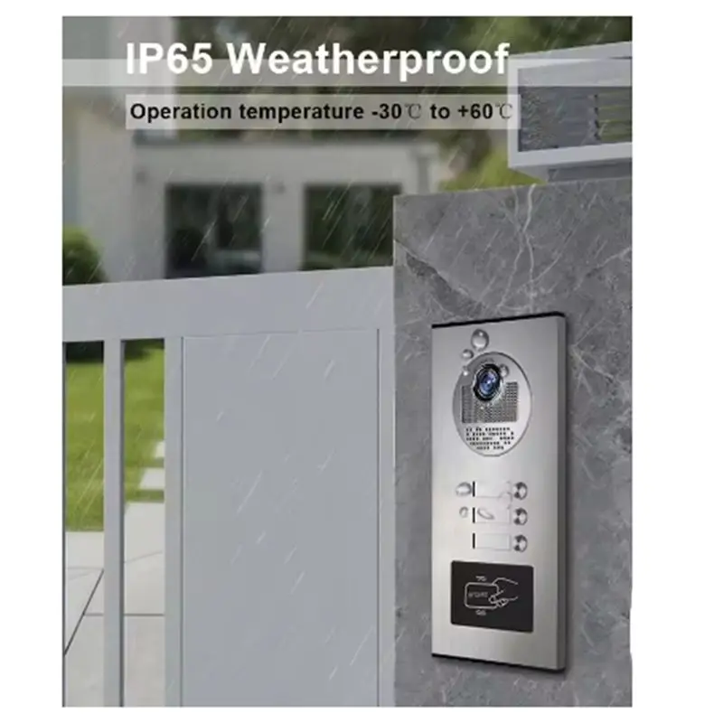 LXYB18B Residential Apartment 3 Unit Video Intercom Doorbell System Home Door Phone Intercom System EU Plug