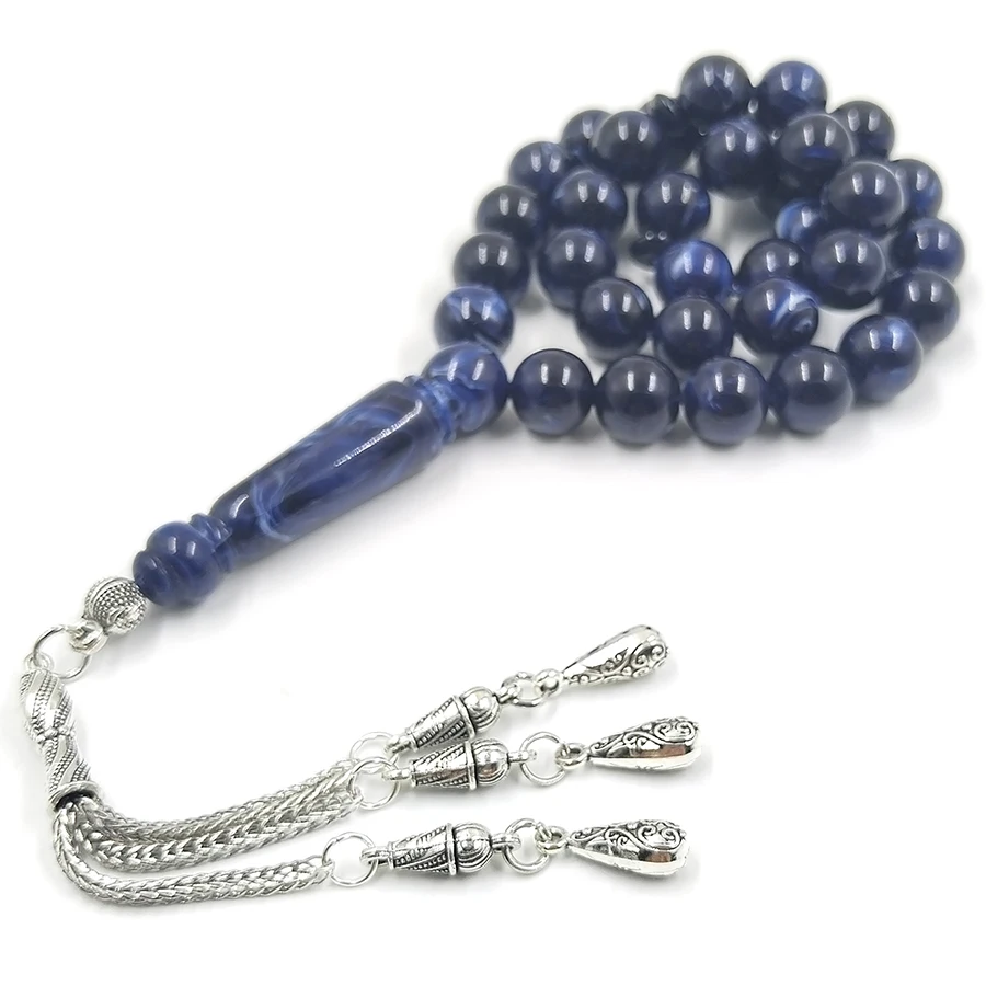 

Tasbih blue resin Muslim man Eid gifts ramadan Arab fashion bracelet 33 45 51 99 100 islamic prayer beads Misbaha