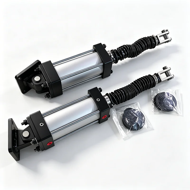 Custom Powerful Pneumatic Cylinder In Aluminum SC80x125 Double Acting Piston Rod With Dust Cover Air Cylinder For Industrial