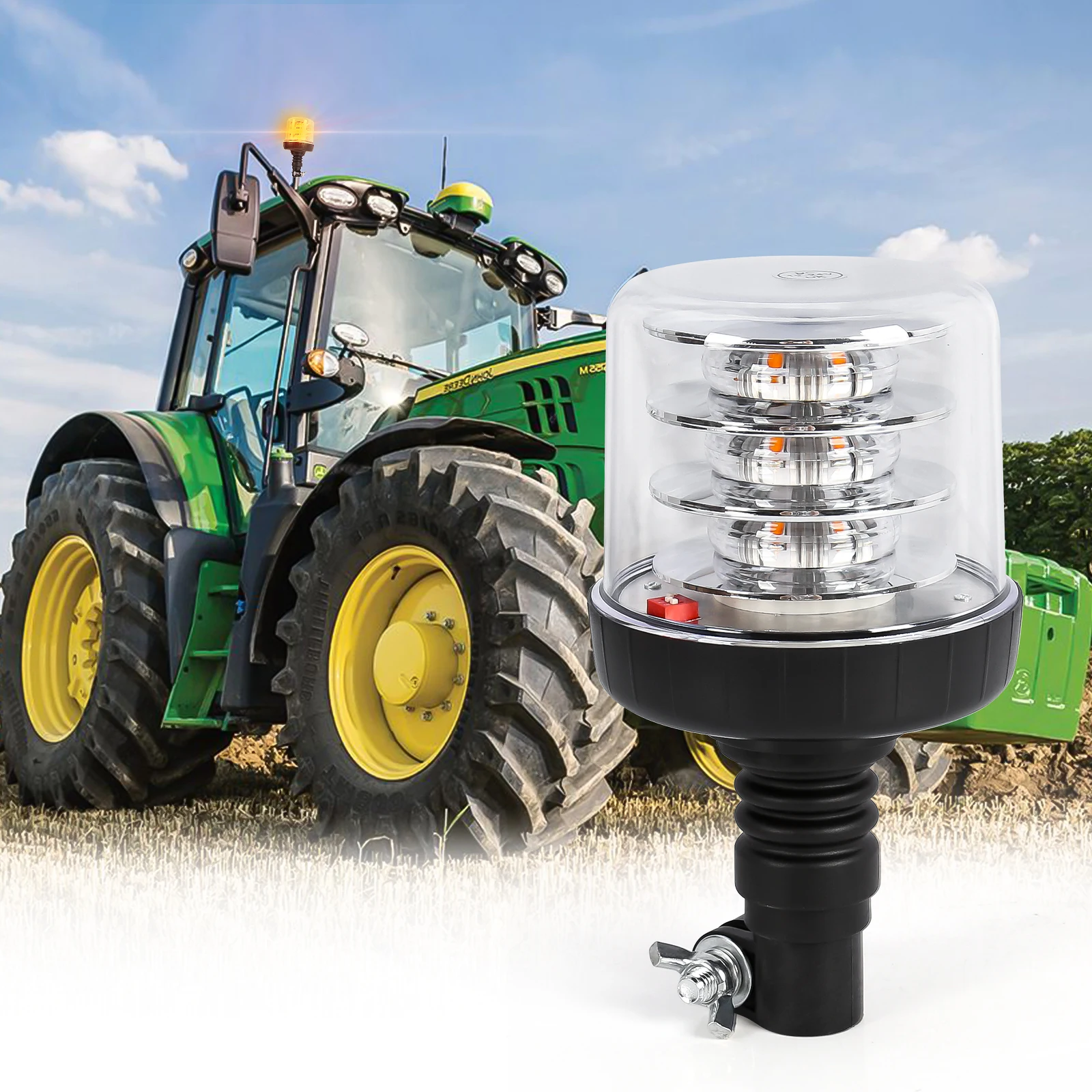 Emergency LED Strobe Light Car Truck Roof Top Warning Light Safety 360 Degrees Flexible Rotate For Trialer Agricultural Beacon