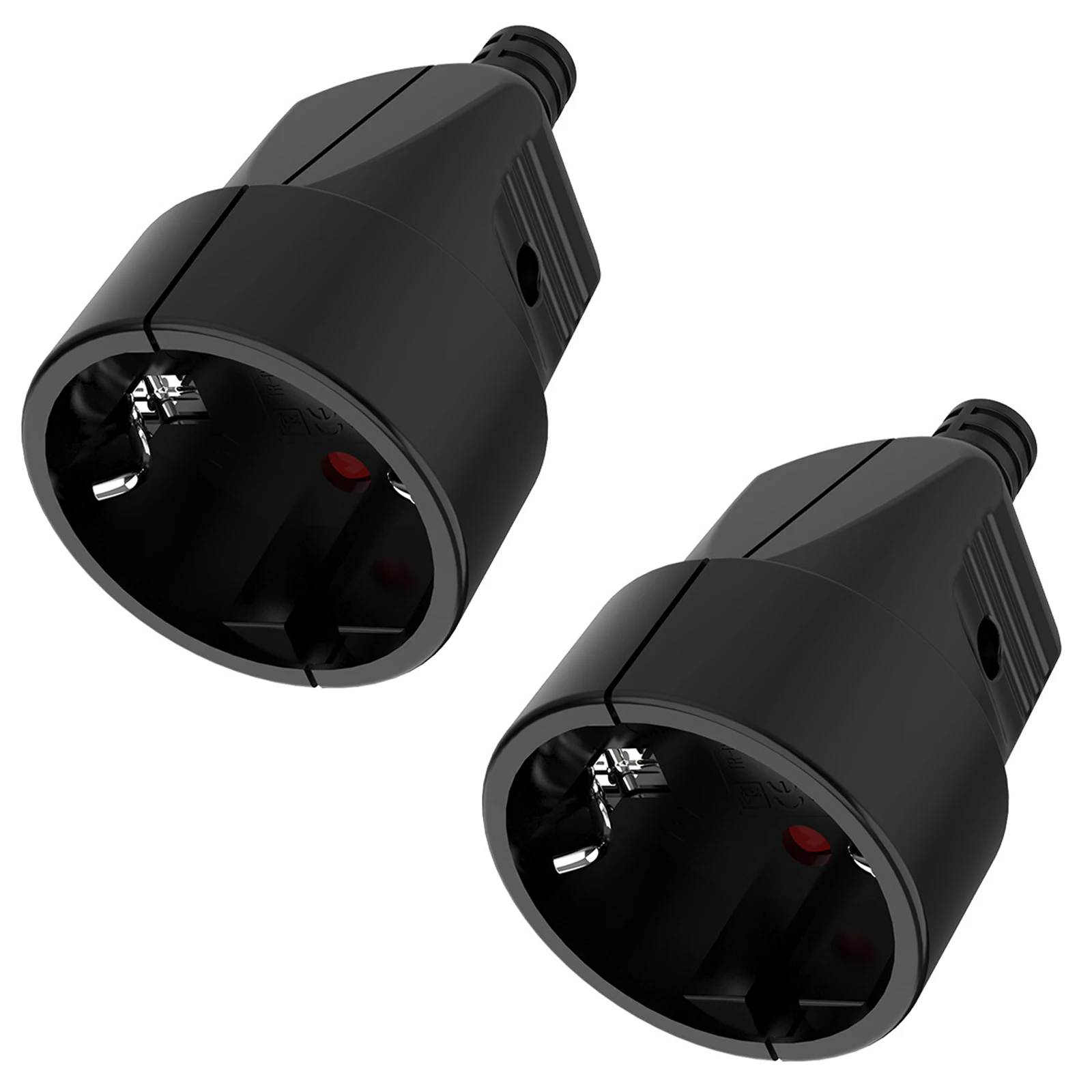 3 stücke EU Schuko Stecker Kupplung 2-Pole Deutsch Stecker Ersatz Wiederaufdrahtbare Buchse Stecker Für Power Verlängerung kabel