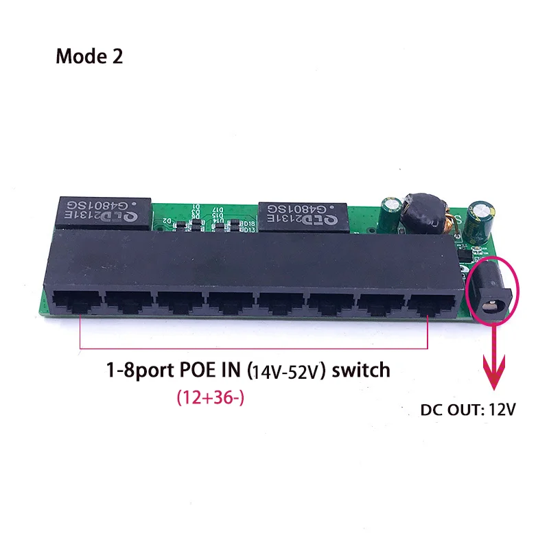 Module de commutation Ethernet, 8 Ports, 10/100M, carte PCBA, OEM, détection automatique, carte mère