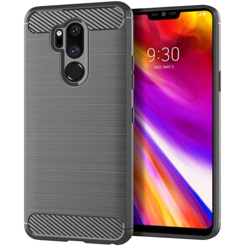 Shockproof Silicone Case for LG G7 Thinq G7 One Carbon Fiber Cases for lg g7+ thinq LG X5 Q9 One Brushed Texture Phone Cover