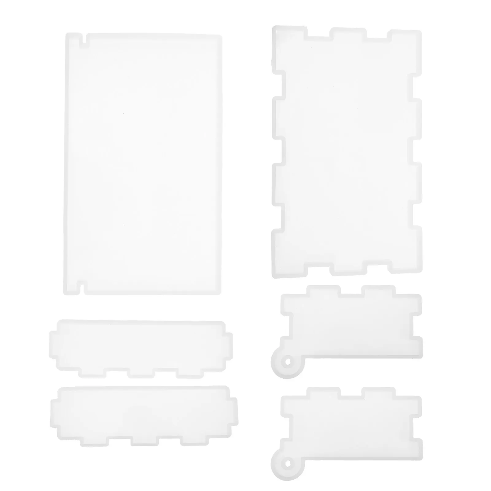 

6 pcs Diy Storage Box Silicone Mold Crystal Epoxy Resin Mold For Desktop Craft Display Jewelry Organizer Handmade Craft Molds