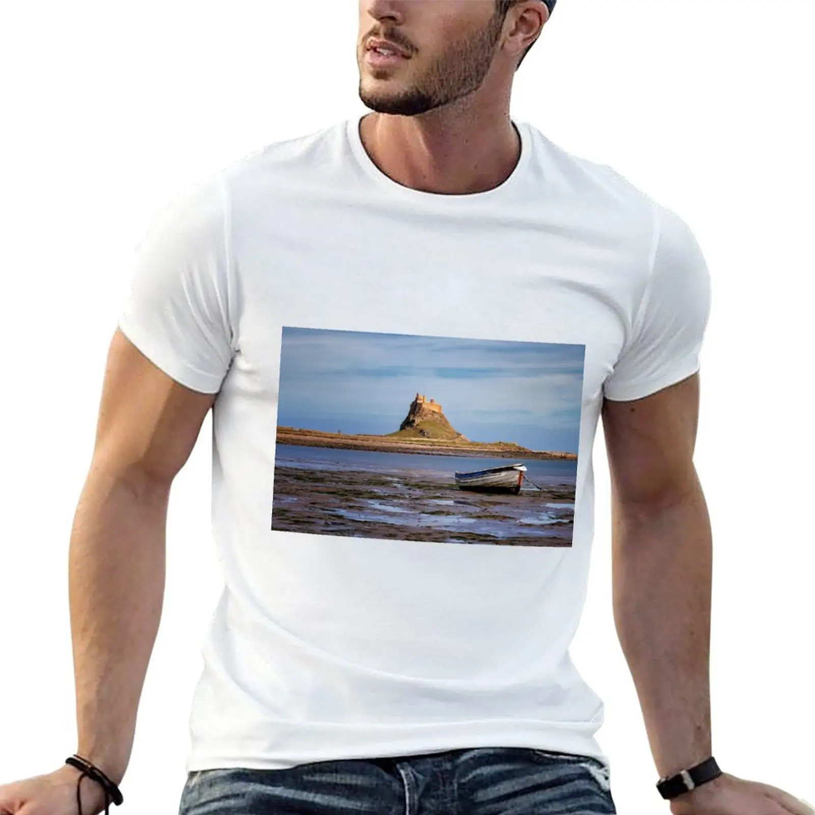 Holy Island Castle T-Shirt t shirts with prints man t shirt designer t shirt man designer T-shirt