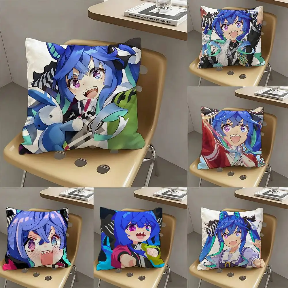 1pc Twin Turbo Anime Characters Pillow Case Fashion Square Pillowcase Bedroom Sofa Room Ins Decoration Leisure