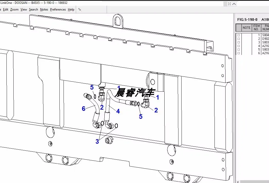 2010 Doosan forklift EPC Parts catalog query software