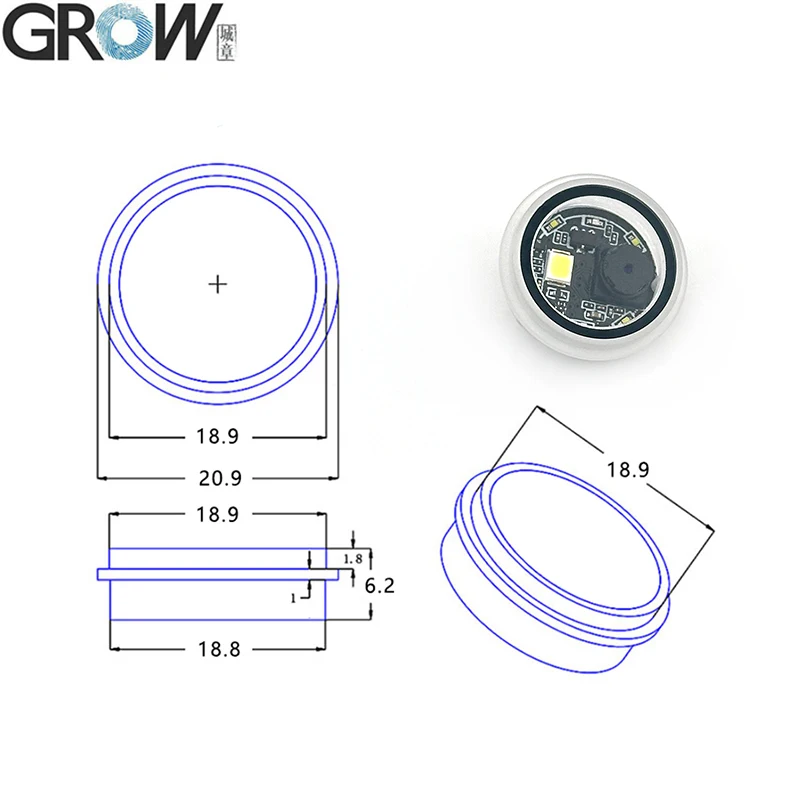GROW GM861S-LED 흰색 채우기 조명 DC3.3V 바코드 모듈 Arduino Windows 용 USB/UART 인터페이스 Qr 코드 바코드 스캐너 리더