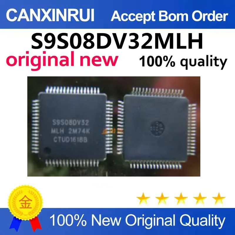 (5-100piezas) Original New S9S08DV32MLH 1M74K QFP64otive Computer Board Chip Directly Take Photos