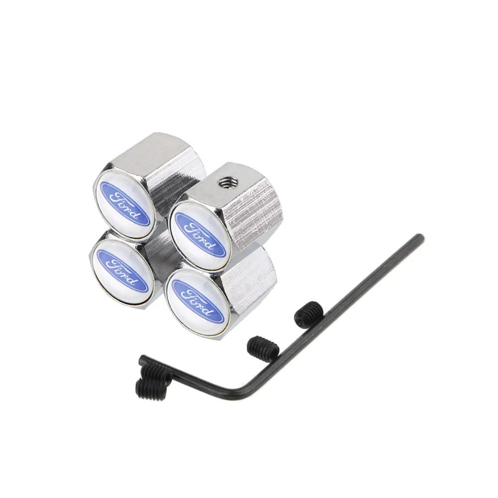 4Pcs Alloy Car Wheel Tire Valve Stems Caps for Ford Focus Mondeo Kuga Ecosport Mustang RANGER fiesta F150 Edge Explorer Escort