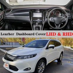Dashboard Dash Mat Cover PU Leather Pad Sunshade Anti-UV Car Accessories  For  Toyota Harrier XU60 G3 2013 2014 2015 - 2018 2019