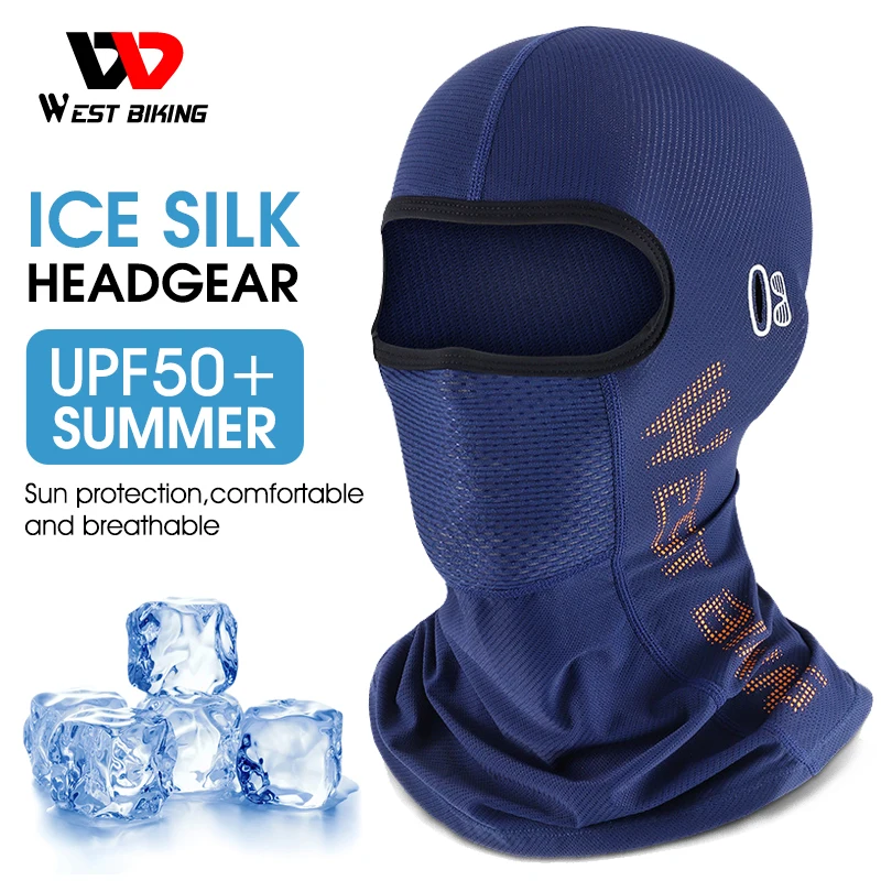 West biking legal chapéu masculino verão anti-uv rosto completo capa motocicleta balaclava gelo seda respirável bicicleta capacete máscara ciclismo