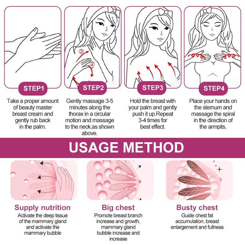 ครีมขยายขนาดหน้าอกเพิ่มการเติบโตอย่างรวดเร็วครีมบำรุงผิวการนวดหน้าอกเพิ่มความยืดหยุ่นของเต้านมการดูแลทรวงอกขนาดใหญ่
