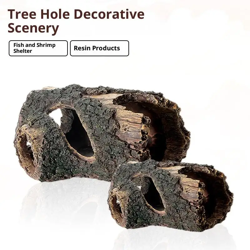 1Pc Landschaftsbau Aquarium Landschaft Harz Handwerk Dekor Holz Barrel Holz Baum Schutt Flucht Eimer Aquarium Dekoration
