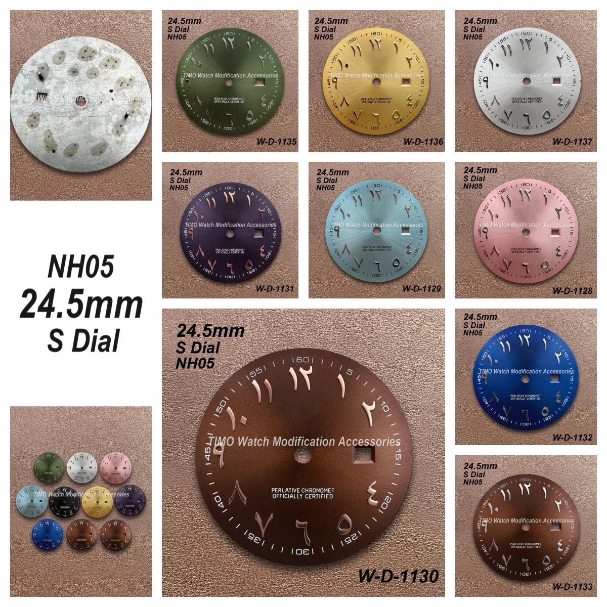 

24.5mm S Logo Arab Dial Suitable For NH05 Janpan Movement Sunburst High Quality Ladies's Watch Modification Accessories