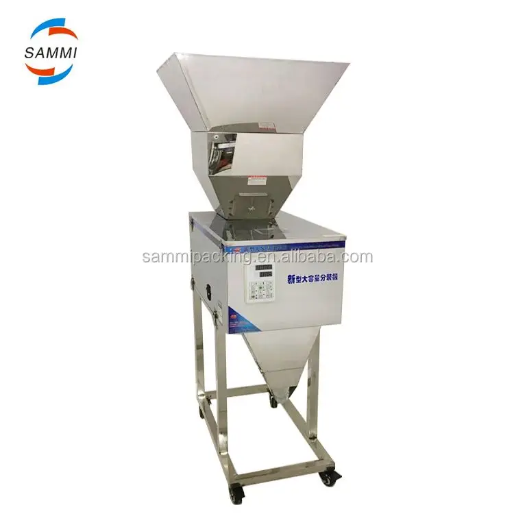 High Quality 100-3000g Semi Automatic Granule/Powder/Rice/Coffee/Spice Weighing Filling Machine with Big Funnel