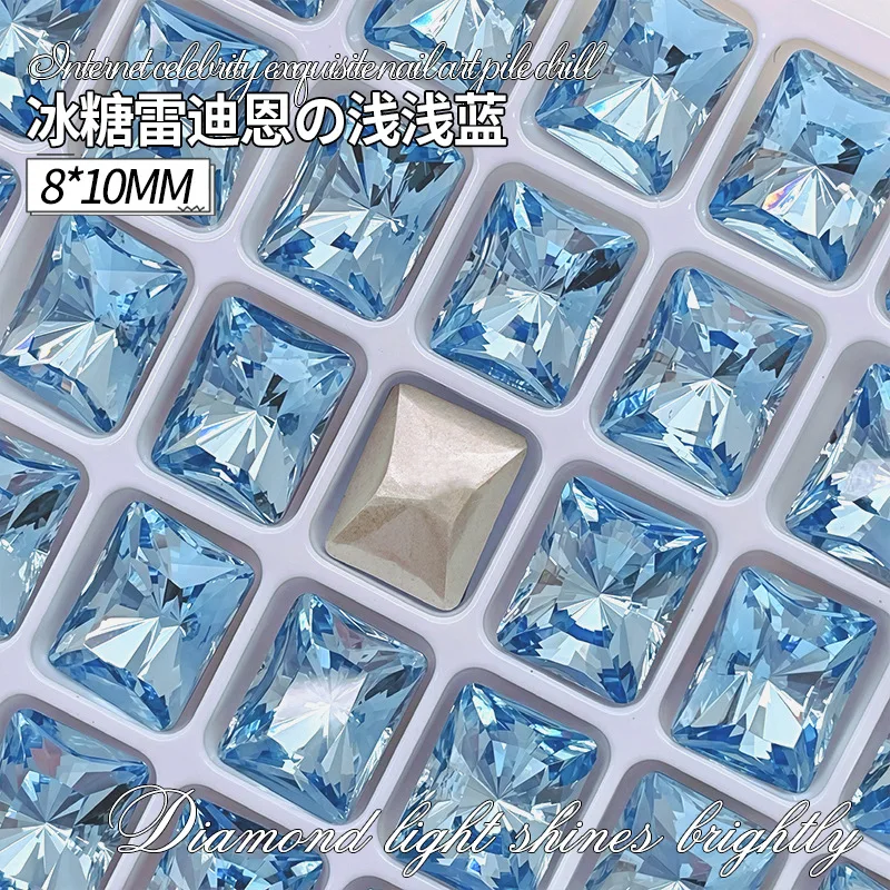 K9 Crystal Light Blue Water Blue Mixed Shaped diamonds Pointed bottomed Gems Used for earrings necklaces Nail Jewelry accessory