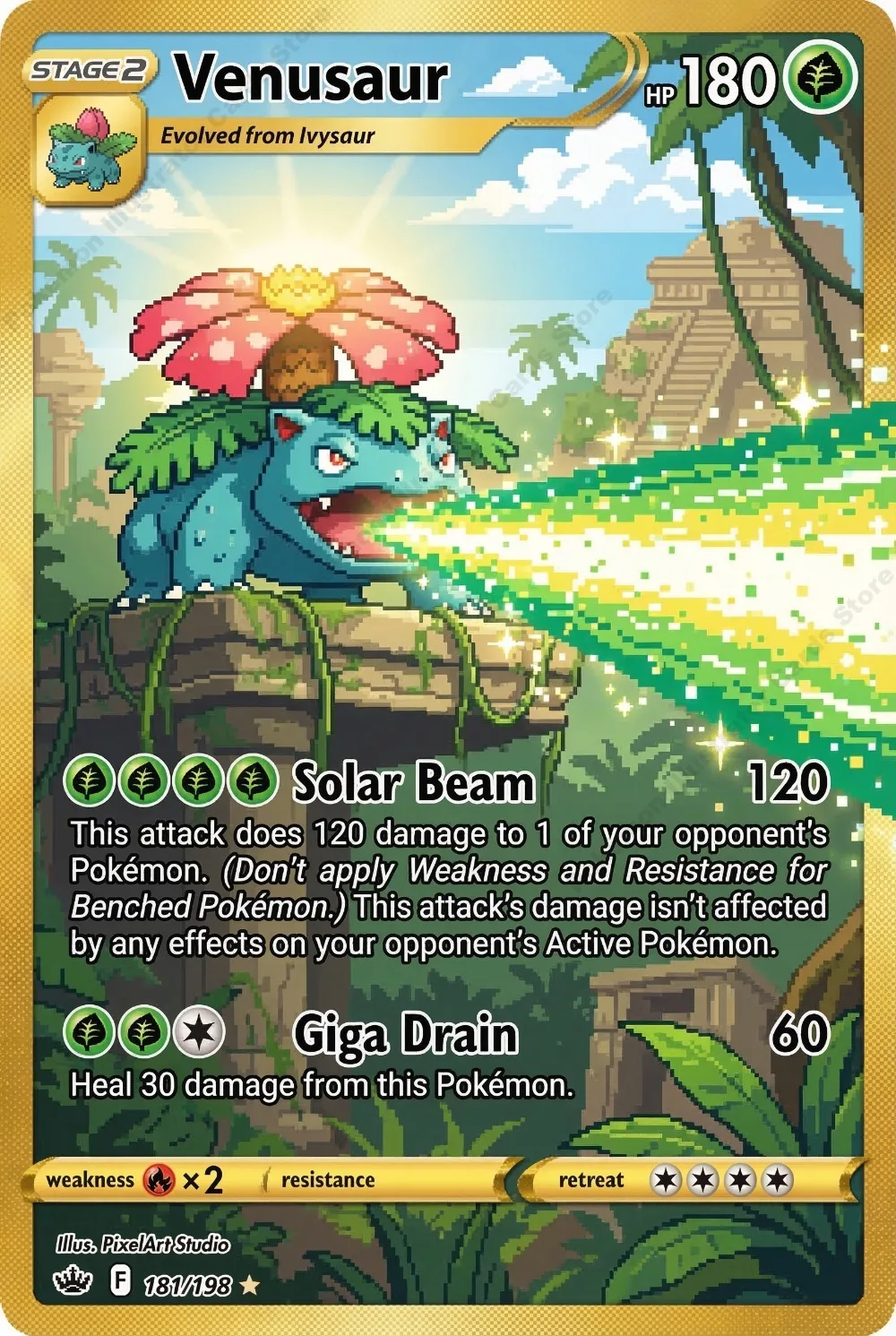 5Pcs Pokemon Cards Charizard Blastoise Venusaur Mewtwo Dragonite Pixel Style PTCG Game Cards Anime Rare Holo Cards Pokemon Gift view 3