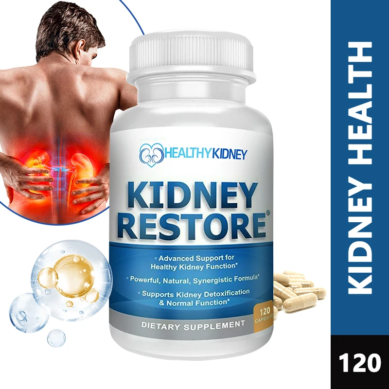 Kidney Cleanse and Health Supplement, Normal Kidney Function & Restoration, Detoxification, Kidney Health Vitamins 120 Capsules