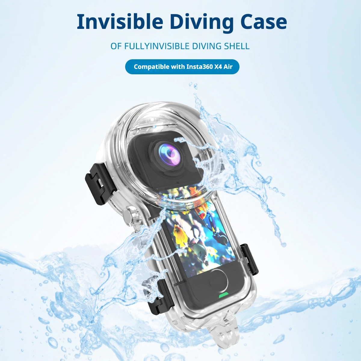 

Dive Case for Insta360 X4 Air, 50mWaterproof Housing Cover Invisible Underwater Diving Shell for Insta360 X4Air Accessories