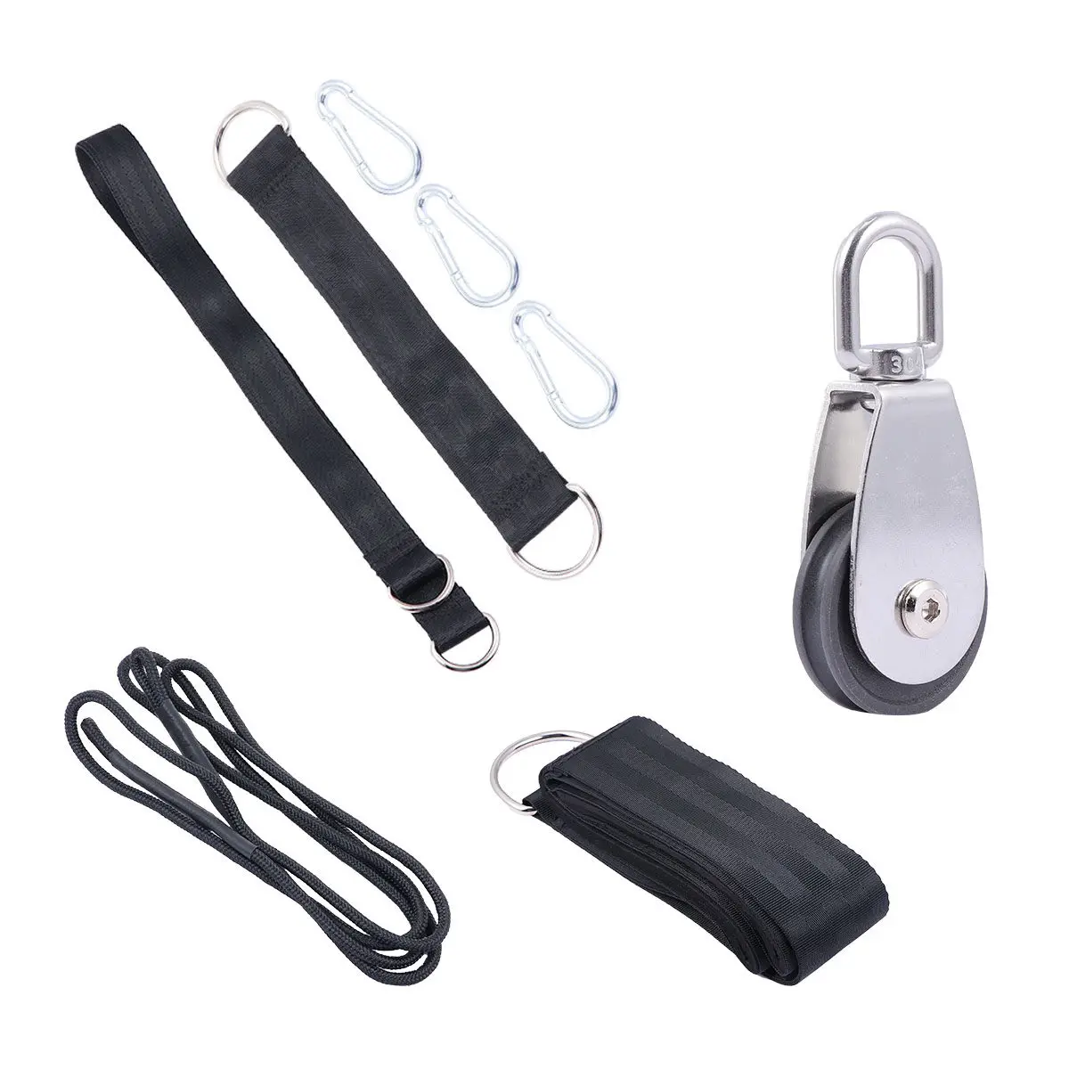 1set-arm-strength-training-rope-pulley-cable-system-tricep-ropes-home-gym-tool-durable-nylon-sturdy-steel-construction