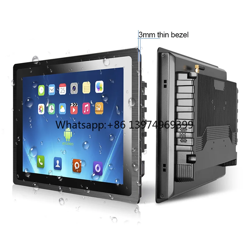 Logo Custom Raspberry Pi 13.3Inch Android 9.0 System Panel PC Touch Screen IPS Display Aluminum Alloy Embedded Mount Industrial