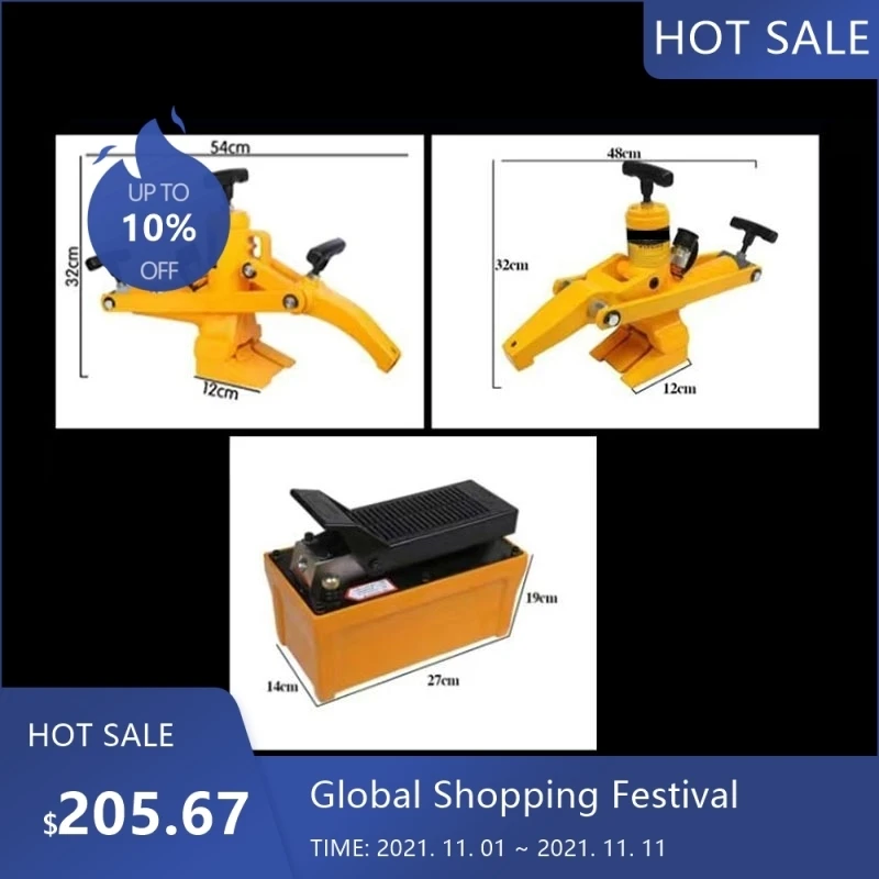 

1217 10T вилочный погрузчик, инструмент для захвата шин, пневматический портативный пресс для шин, пневматический гидравлический стриппер, погрузчик, захват для шин 96