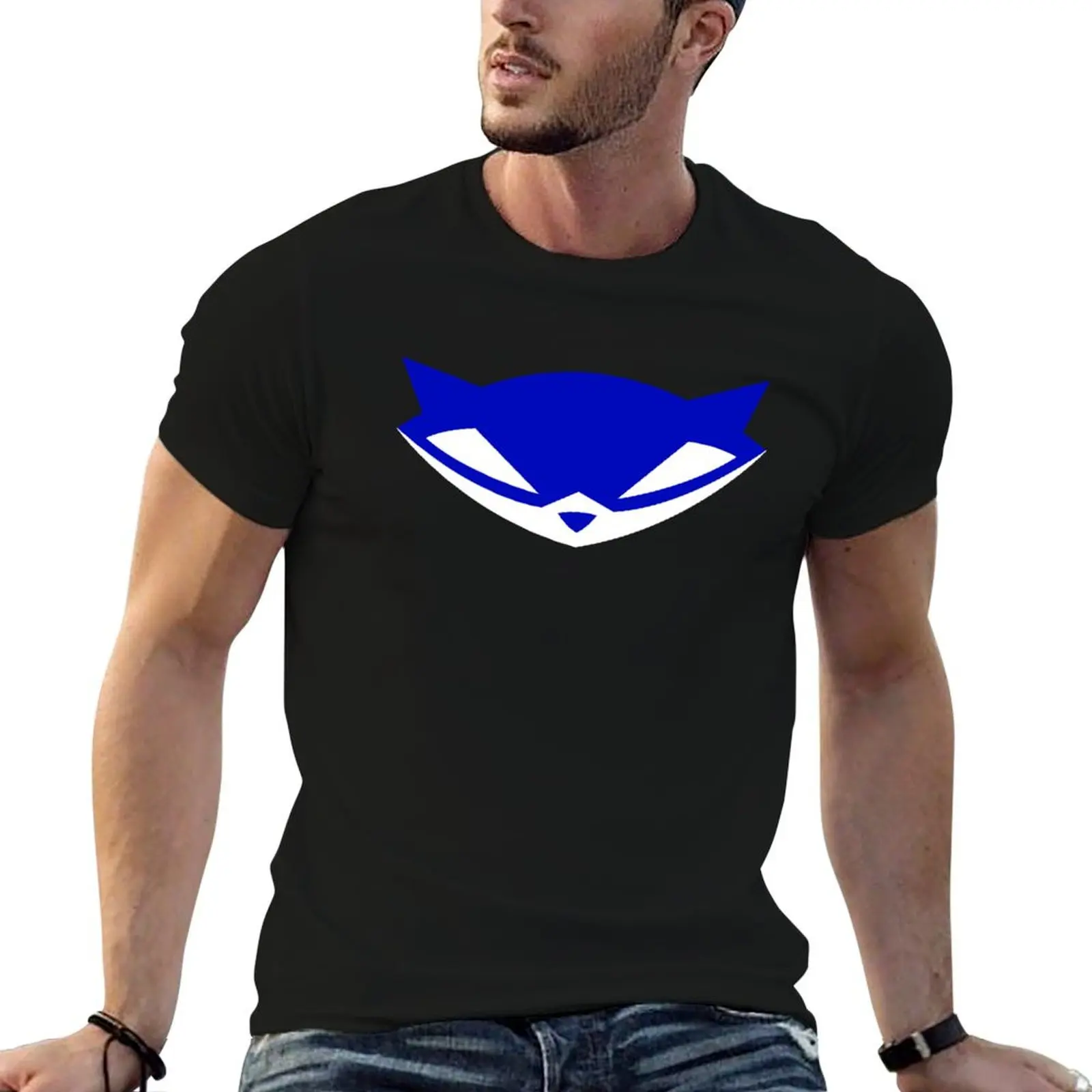 Camiseta Sly Cooper (azul), camisetas de algodón para hombre, camisetas 100% de algodón para hombre, paquete de camisetas de algodón