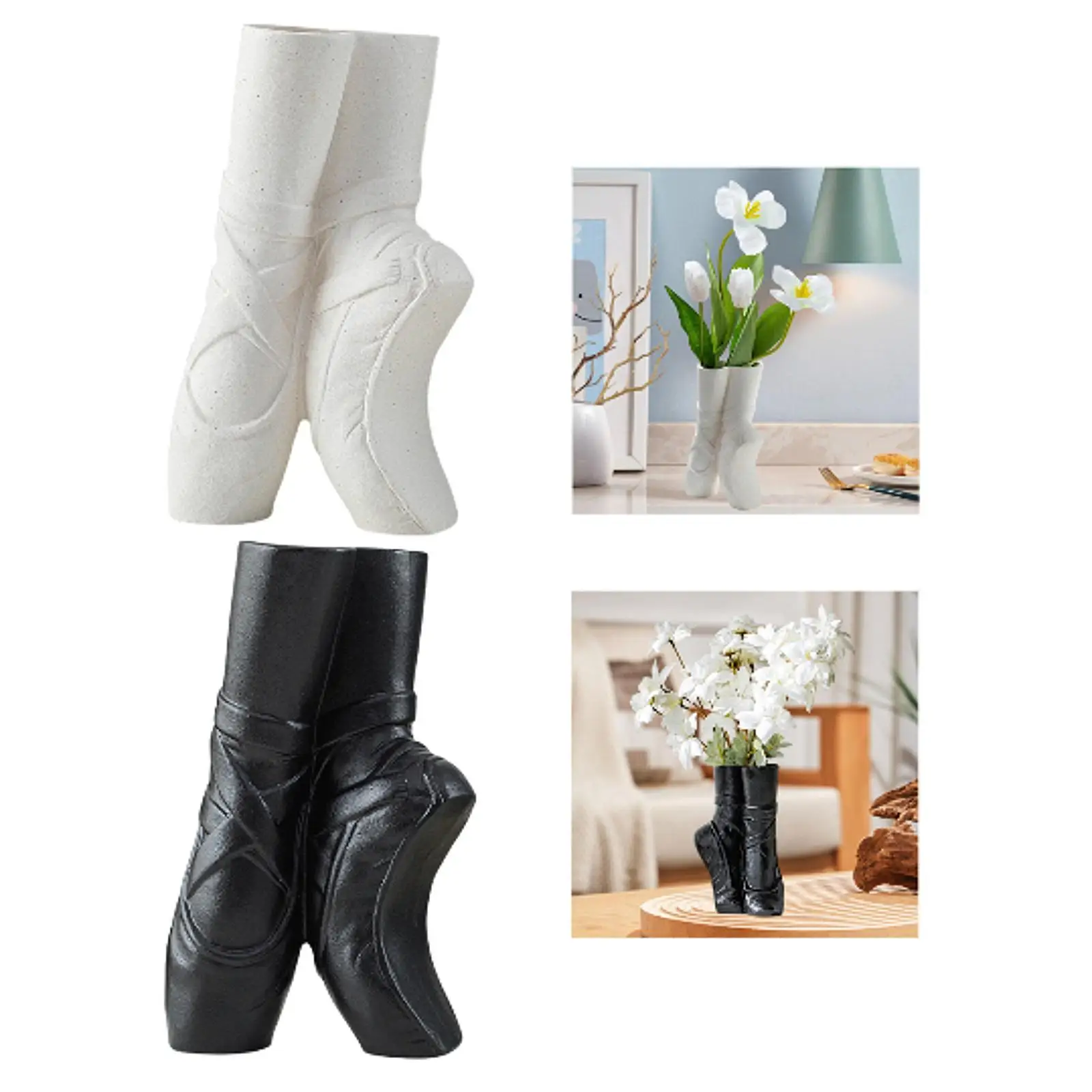 مزهرية على شكل حذاء باليه على شكل زهرة لعشاق الباليه وعاء نباتي مزهرية سيراميك فنية