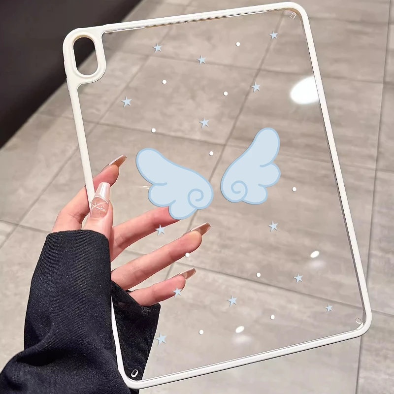 

Korean Ins Star Wing Tablet Case For iPad Pro 11 12.9 13 M2 M4 M3 M5 Shell 8.3 9.7 10.2 5/6/7/8/9/10/11th Mini Air 3 4 5 6 Cover