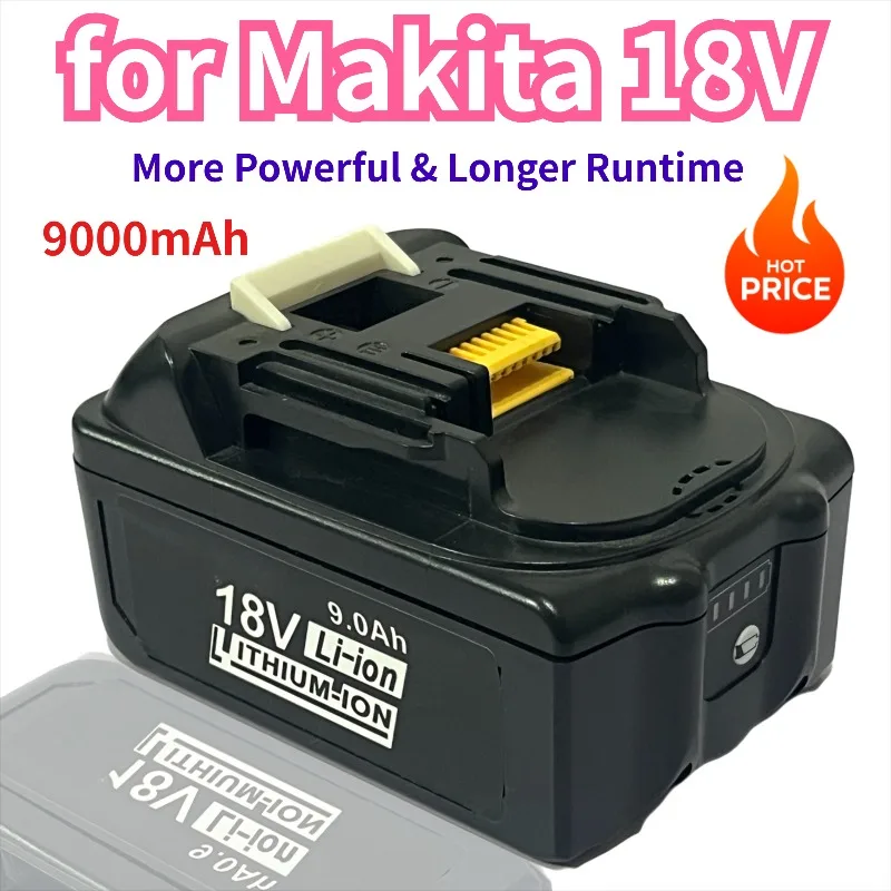 

18V 6000-9000mAh for Makita Rechargeable Power Tool Battery with LED Lithium Ion Replacement BL1860B BL1860