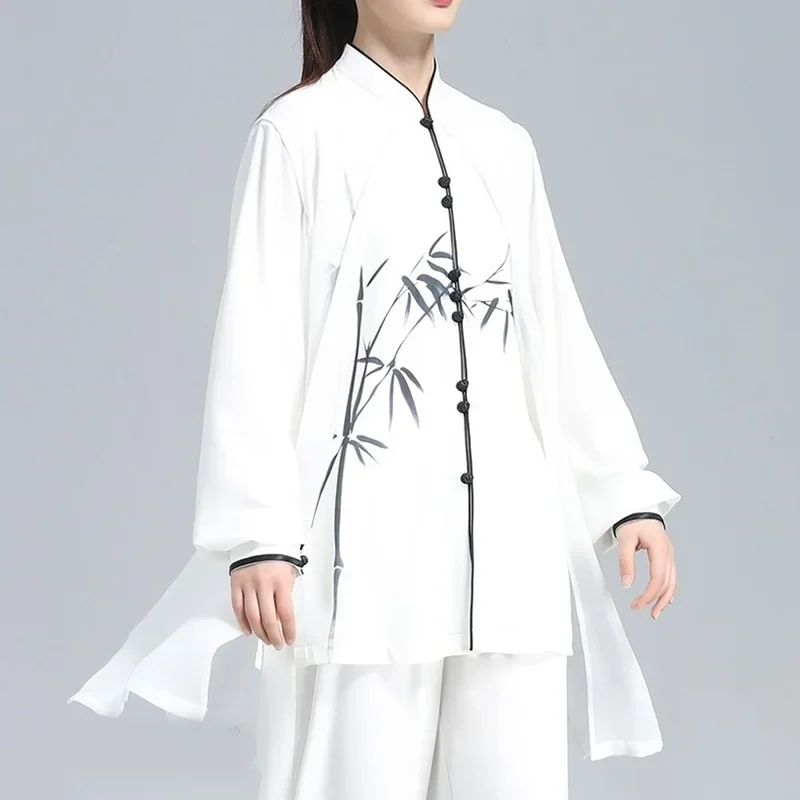 Tai Chi Uniform High Quality Wushu Kungfu Uniforms Martial Arts Wing Chun Suit Print Casual Traditional Chinese Costumes 12465