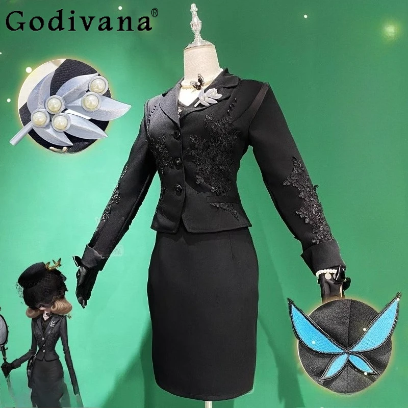 

Women Halloween Play Role Clothes Identity V Entomologist Cosplay Skirt Set Female Anime Party Uniform Cos Game Outfits