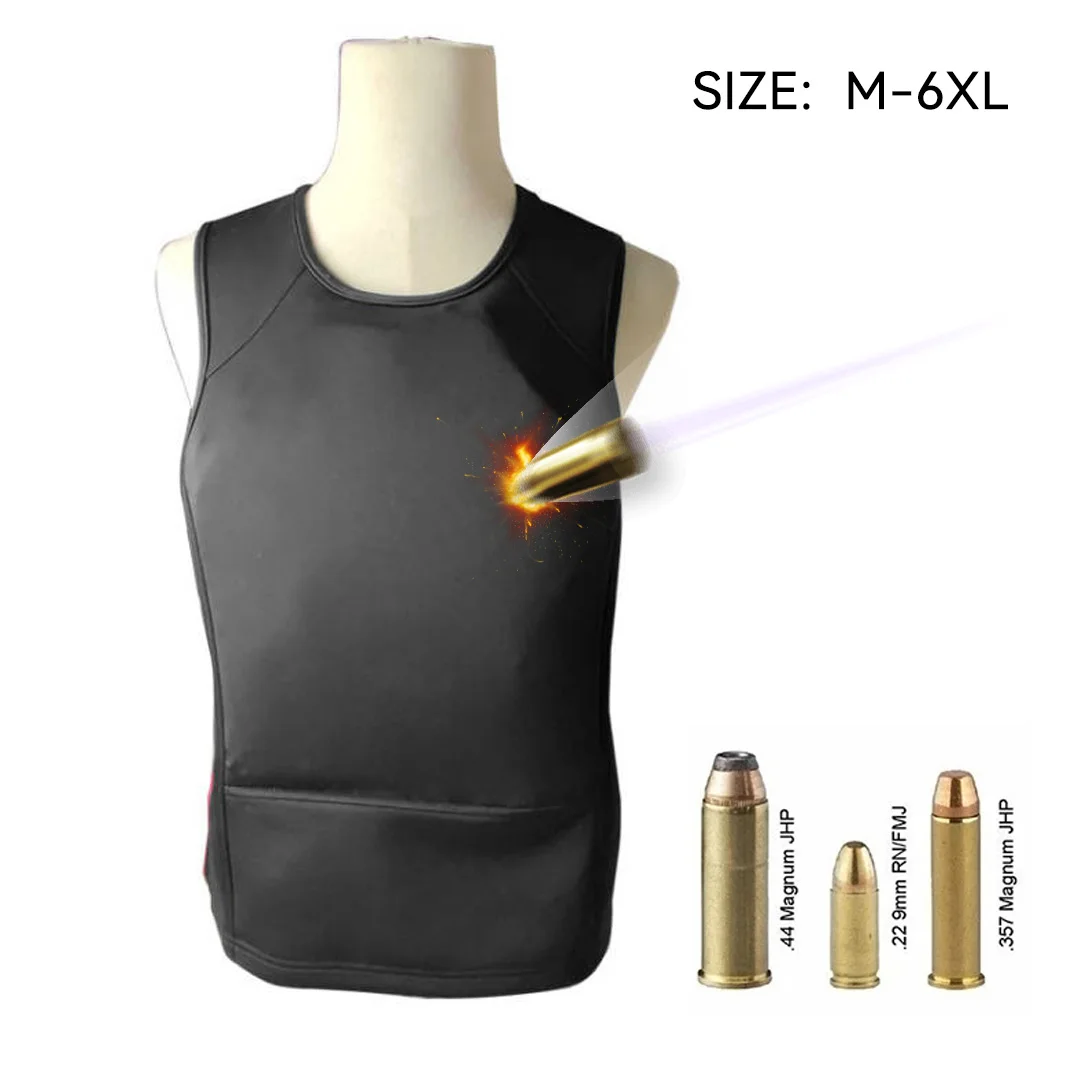 Bulletproof Vest Clothes NIJ IIIA Ultra-comfortable Lightweight Inside Wear Soft Anti-Bullet T Shirt with 2pc Bulletproof plate