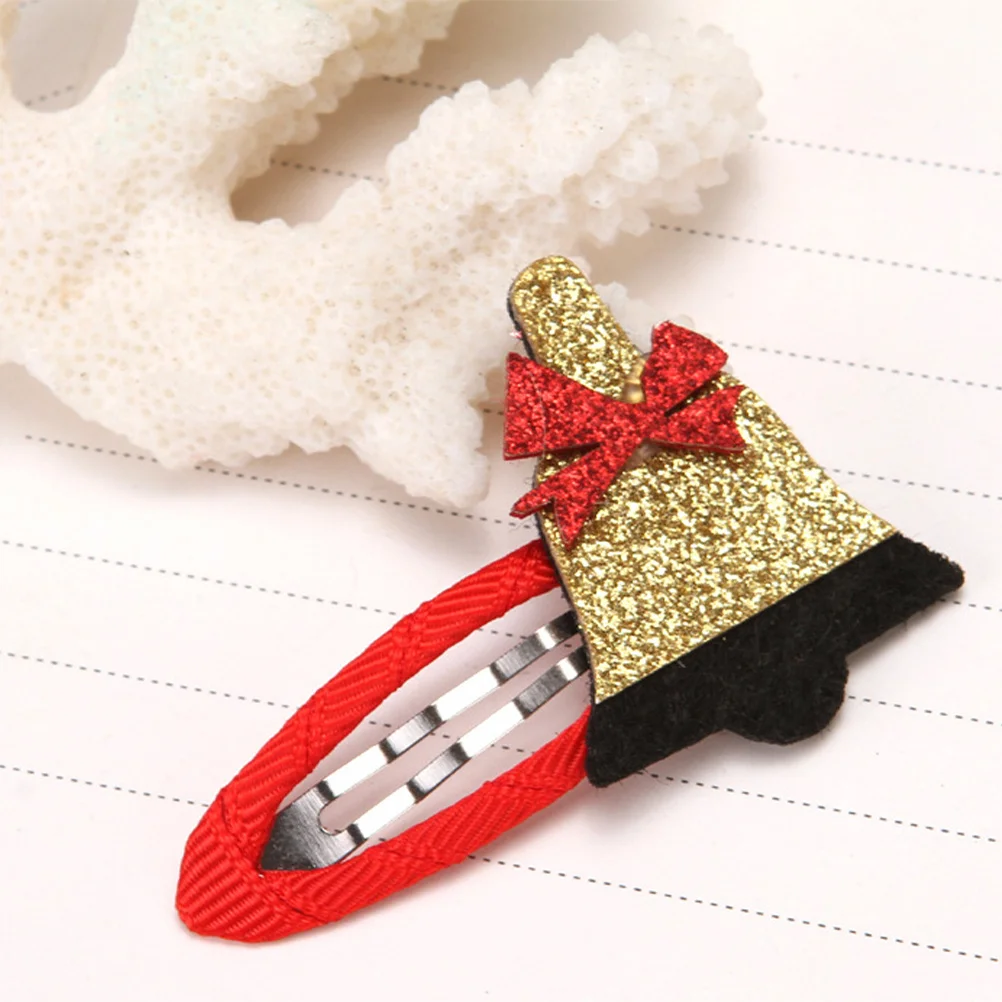 

6 шт., детские заколки для волос из фетровой ткани, заколка в форме снеговика и лося с блестками, аксессуары для волос для девочек, очаровательный головной убор на Рождество