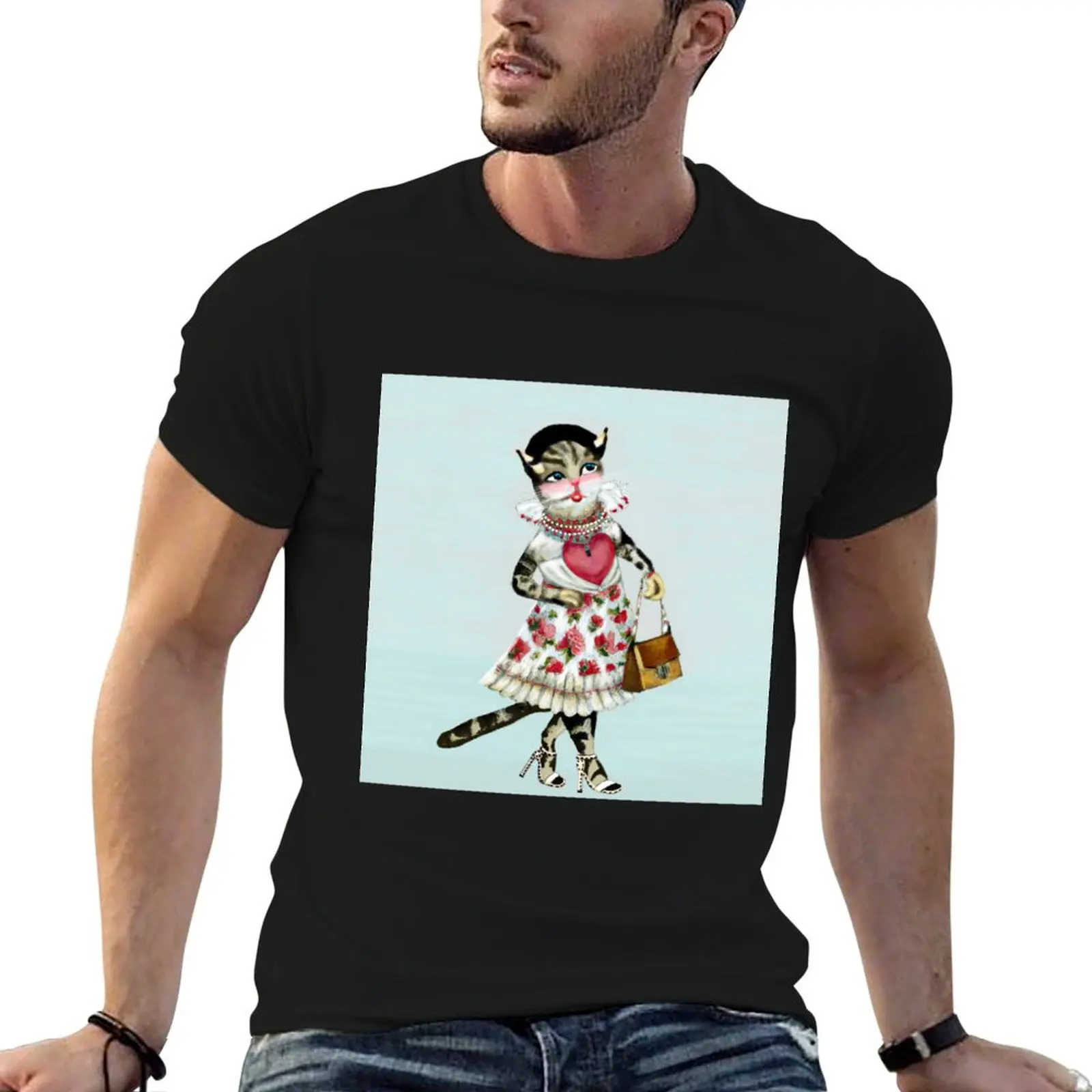 

Fashionable Bengal Cat T-Shirt t shirt man luxury t shirts for man graphic tees T-Shirt