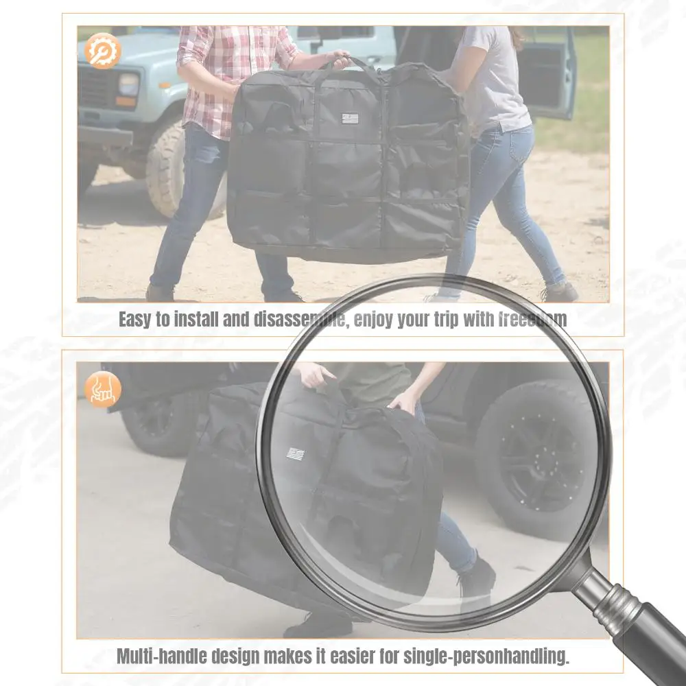 

4Pcs Car Front & Rear Door Oxford Cloth Storage Bag Portable Doors Panels Organizer Handbag Fit for Ford Bronco 4-Door 2021-2025