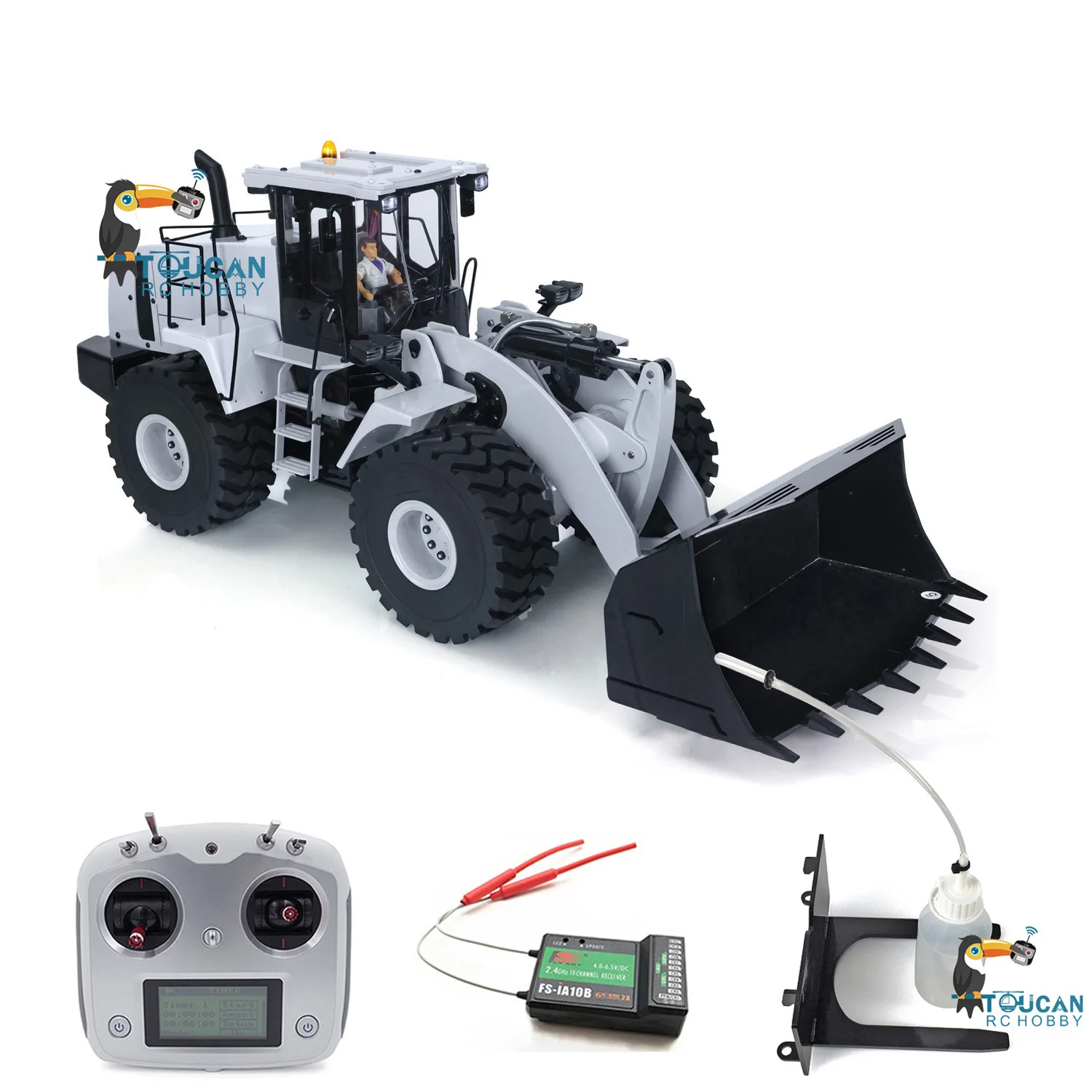 XDRC RTR Metal 1/14 RC Hydraulic Loader Remote Control Truck Motor FS I6S Lights Sound Outdoors Toy Gift Painted TH18404