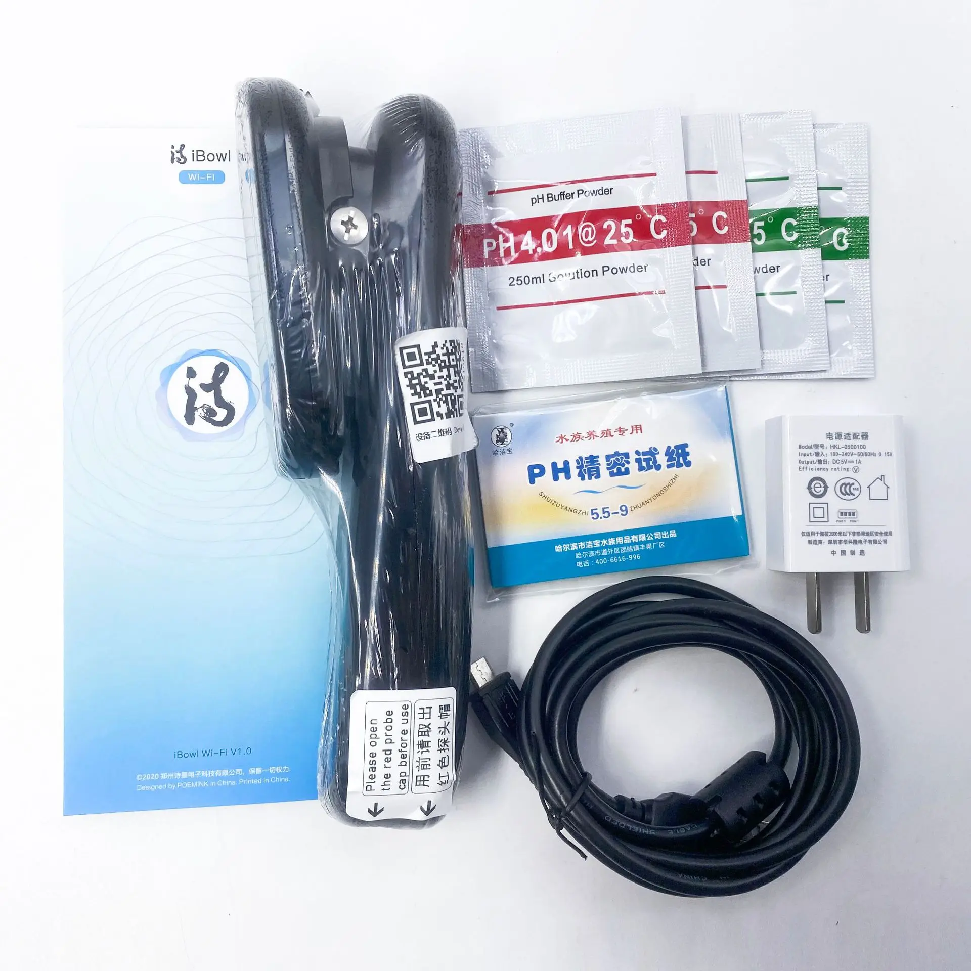 Alat Ukur Kualitas Air Digital TLD Intelligent TDS/EC/PH/Kelembaban/Suhu untuk Akuarium