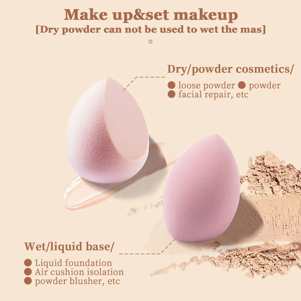 6/10pcs Mini Size Finger Puff Set Makeup Sponge Concealer Foundation Detail Puff Professional Cosmetic Cushion Puff Makeup Tool