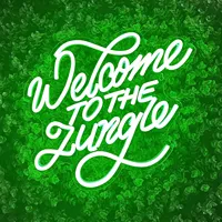 Green LED Neon Light Welcome To the Jungle Neon Sign For Wall Decor Hanging Neon Signs For Bedroom Home Party Bar Wedding Decor