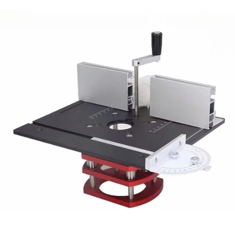 Woodworking Router Table Lift System Platen Lifting Base Wood Grooving Tenoning Trimmin Chamfering And Washing Table