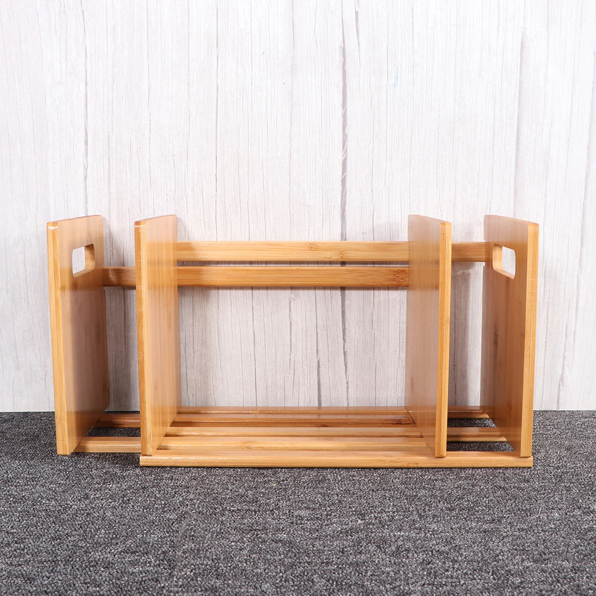 

1Pcs Stretchable Desktop Shelf Book Rack Storage Mini Organizer Light Wood Color Shelf