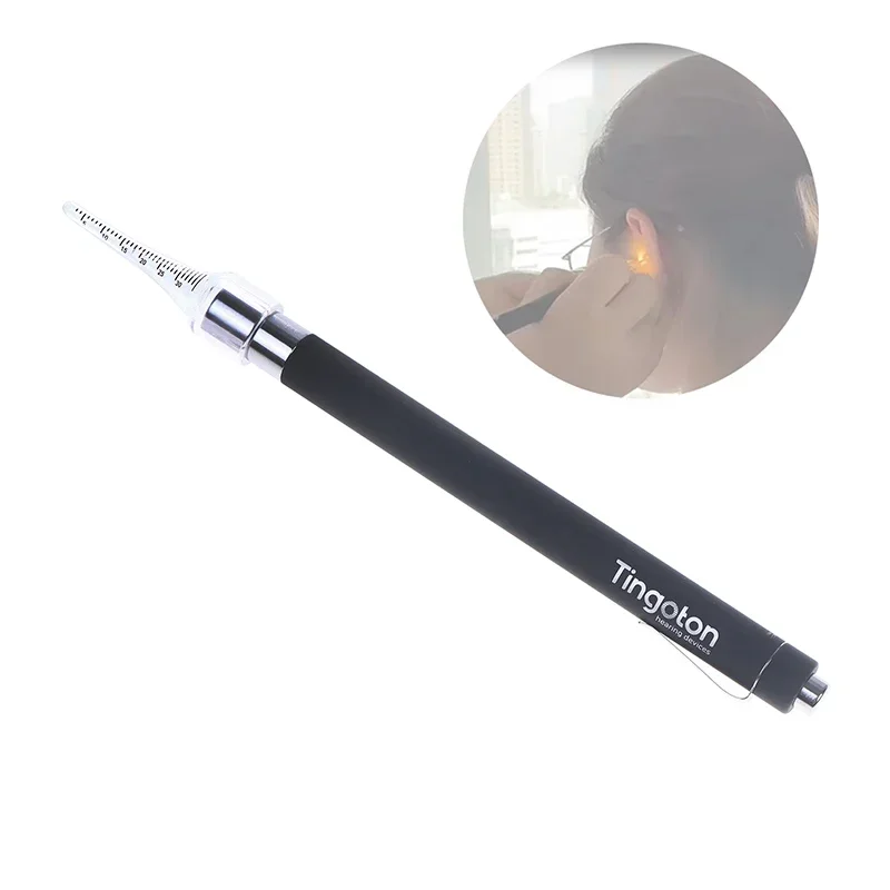 

Мини-профессиональный портативный светодиодный фонарь-ручка с зажимом из нержавеющей стали, карманный инструмент для исследования слуха, инструмент для чистки ушных каналов