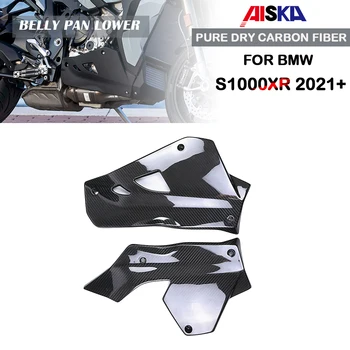 Accessori moto Pancia Pan Pannello laterale inferiore Carena 3K Pura fibra di carbonio a secco per BMW S1000XR S1000 XR 2021 2022 2023 2024